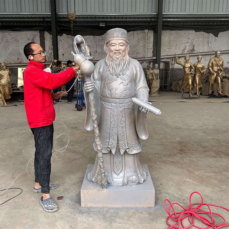 铜像月老星君像月下老人神像喜神红娘牵红线客厅家用供奉摆件