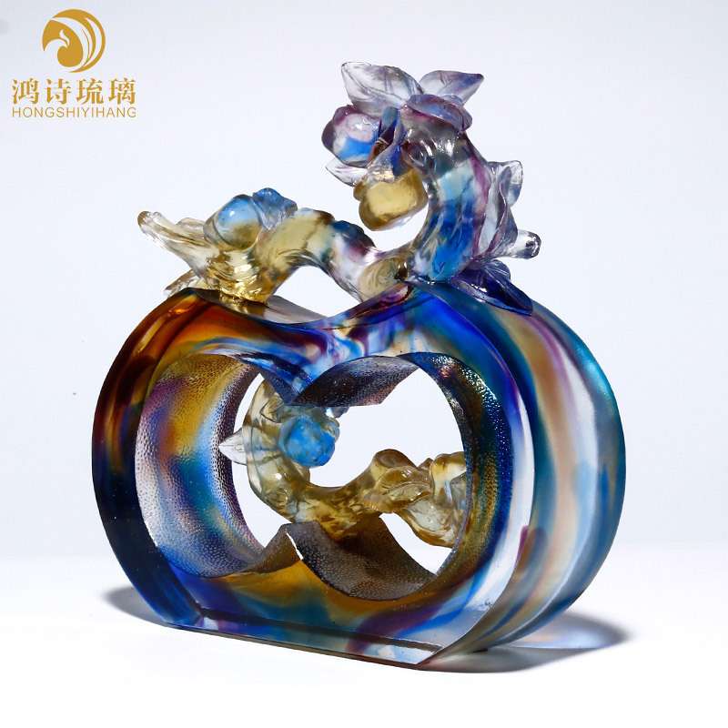 开市大吉琉璃摆件公司开业送礼纪念年会庆祝创意工艺品客厅家居乔