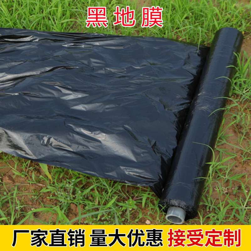 加厚黑色地膜农用保温保湿除草膜防寒防尘抗老化蔬菜种植塑料薄膜