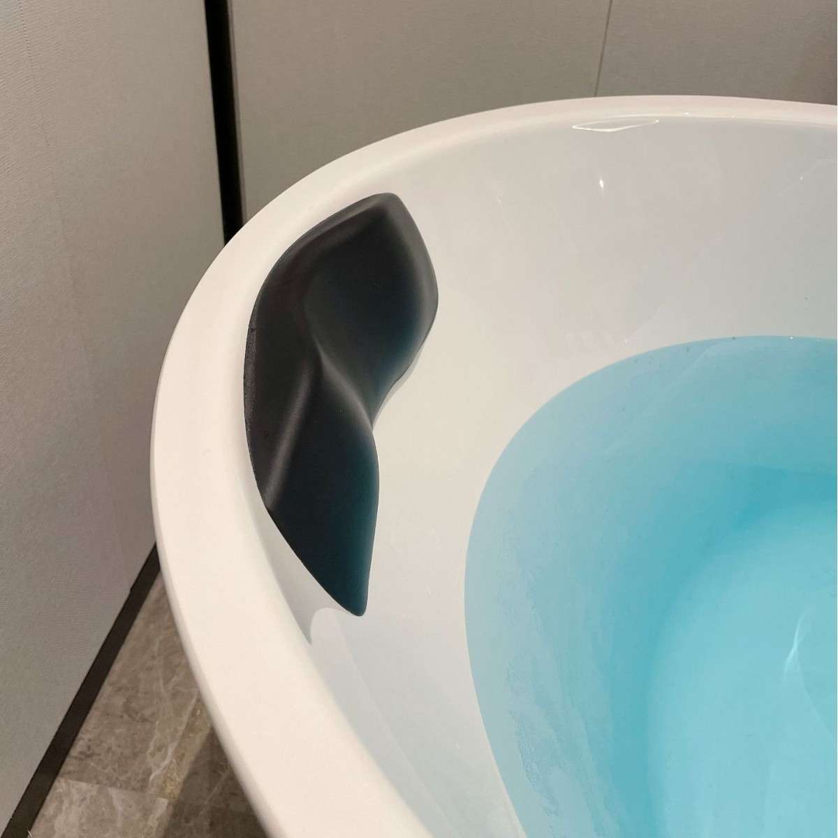 高档自粘泡澡枕软体随浴缸弧度调节Q弹凝胶枕五星级酒店spa民宿
