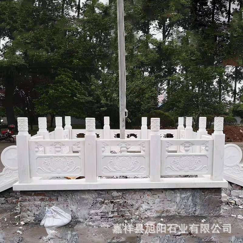 汉白玉升旗台学校广场校园升旗台单位台旗杆台花岗岩青石栏杆