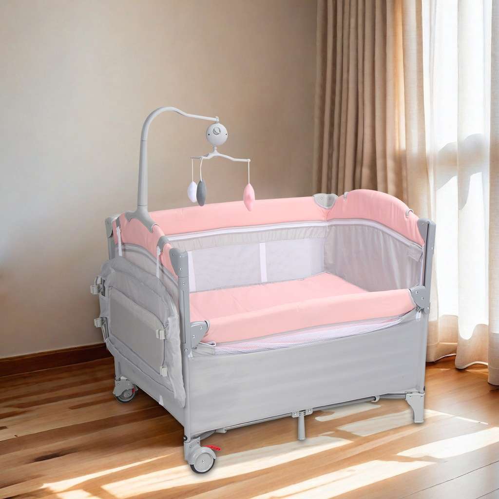 跨境婴儿床与大床拼接床可移动折叠宝宝新生儿多功能婴幼儿专用床