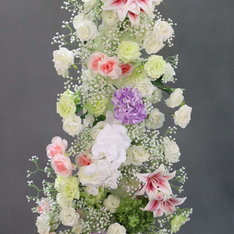 婚庆新款彩色牛角拱门花婚庆装饰仿真花婚礼结婚订婚布置花门造景
