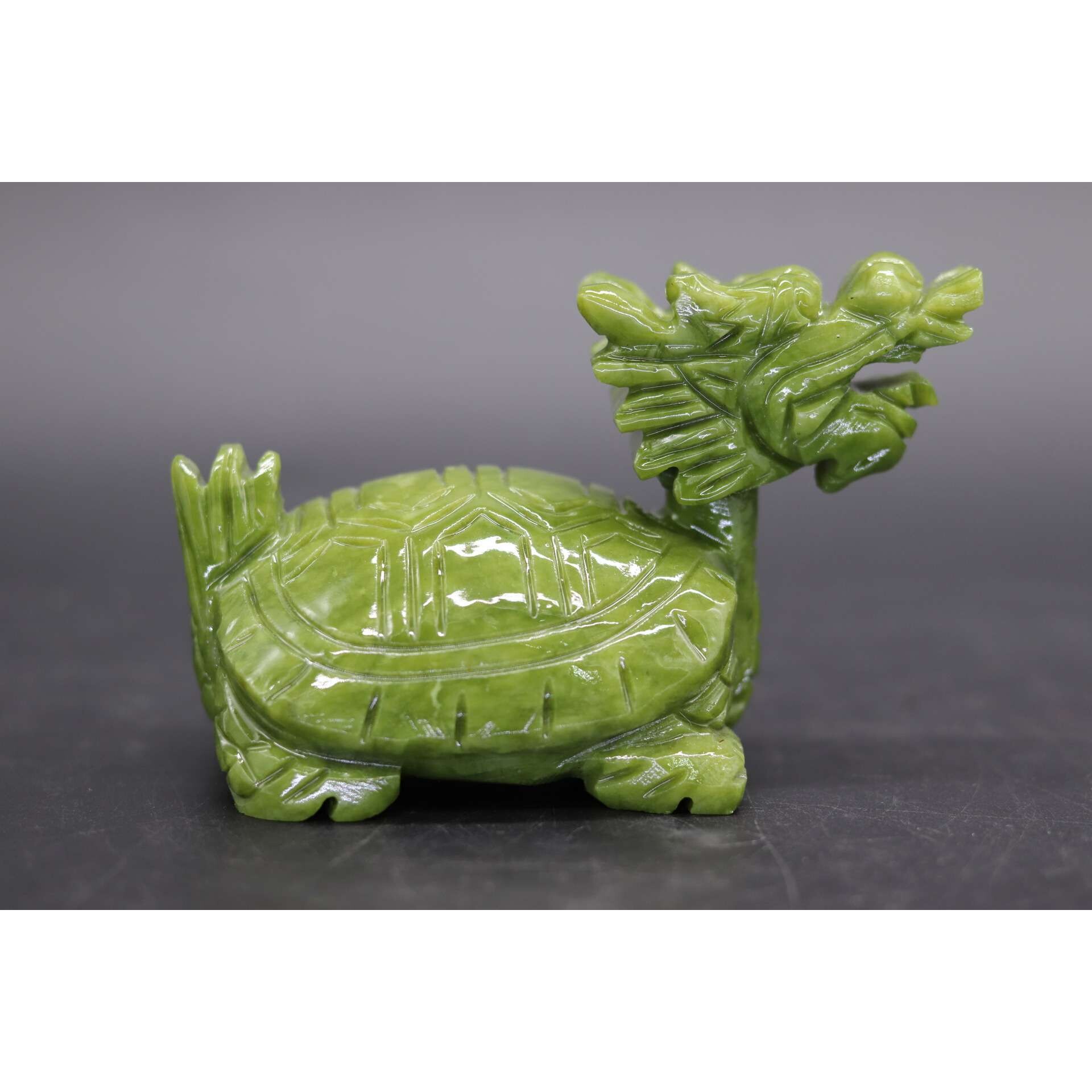 天然南玉龙头乌龟小摆件工艺品玉雕用品居家办公室摆设