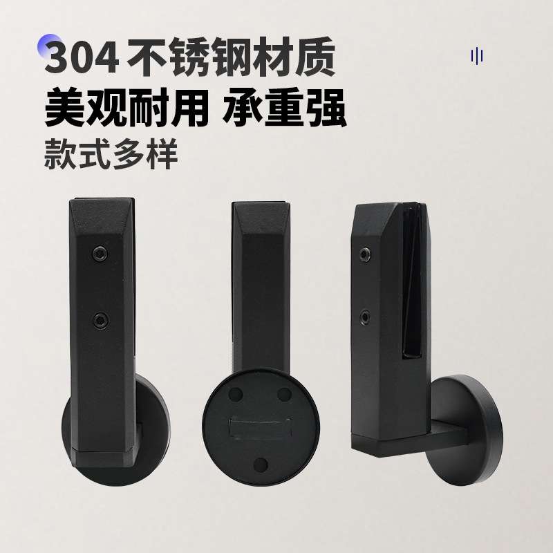 现货不锈钢侧挂玻璃夹免打孔底座楼梯阳台栏杆无边框直角固定夹