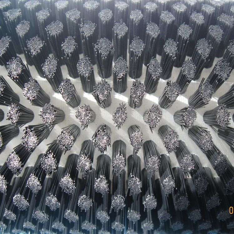 供应空心滚筒刷毛刷辊 植毛刷辊洗刷轴工业刷塑料蓝管刷尼龙刷