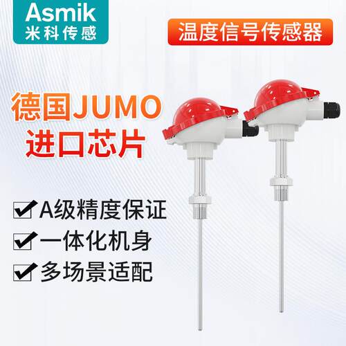 铠装温度传感器4-20mA热电阻PT100热电偶K型WZP输出WRN-130/230
