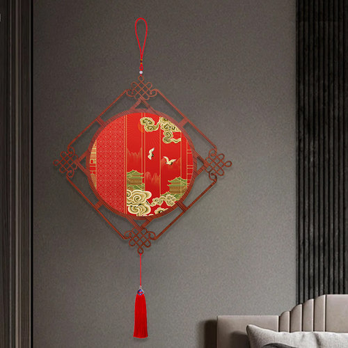 新年挂件装饰2024新款入户门玄关中国结画客厅过道餐厅中国风挂件
