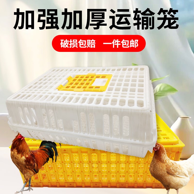 鸡笼运输笼塑料筐家禽周转箱鸡鸭鹅鸽笼装鸡周转鸡笼子大号养殖笼