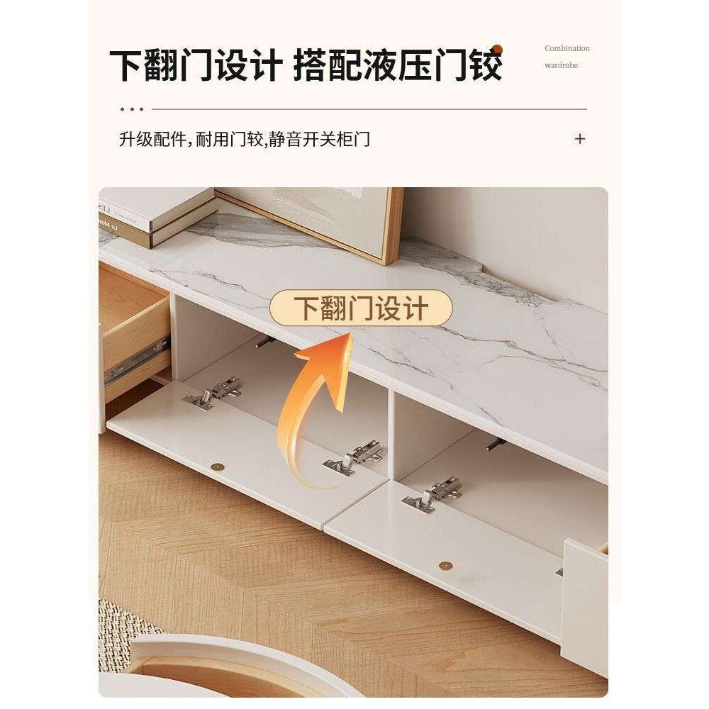 实木电视柜客厅家用茶几组合落地小户型收纳储物地柜矮柜地台柜子
