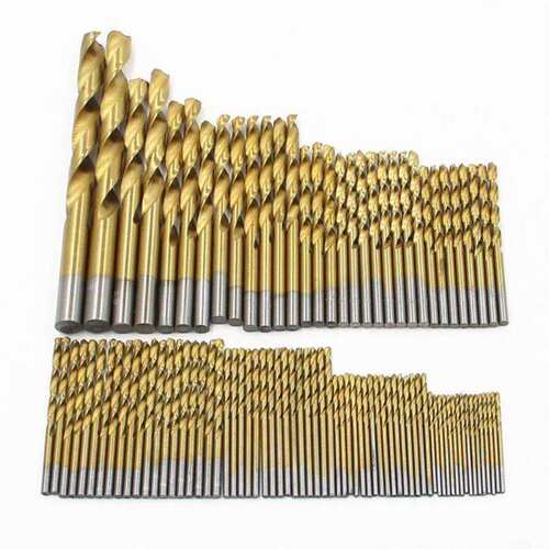 高速钢镀钛麻花钻头 直柄钻头手电钻99PCS钻头 1.0-3.0mm圆柄-60g