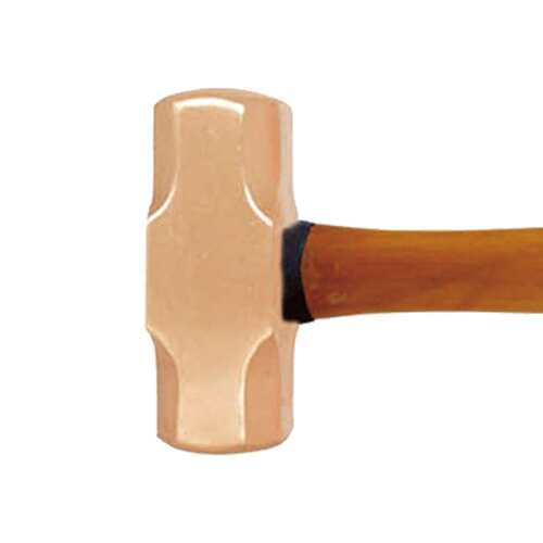TOOLTIME图泰防爆木柄八角锤铍青铜无火花高强度石工锤方锤榔头锤