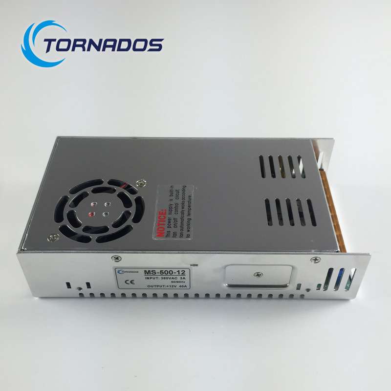 三相交流380V输入转12VDC 500W工控自动化设备开关电源MS-500-12