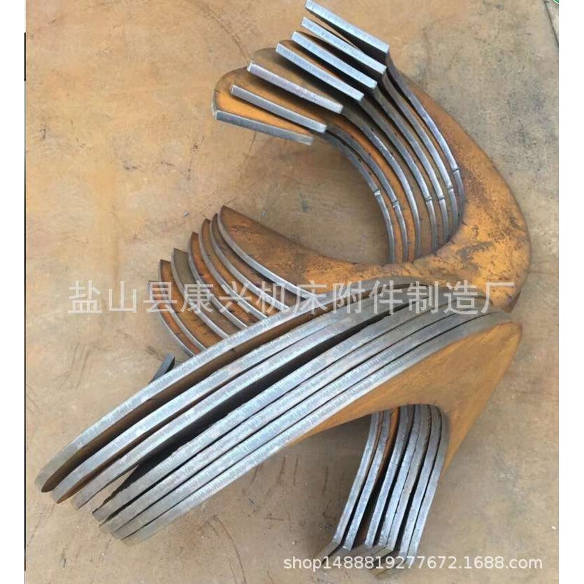 机床螺旋杠排屑机输送螺旋绞龙左右旋不锈钢螺旋叶片厂家生产