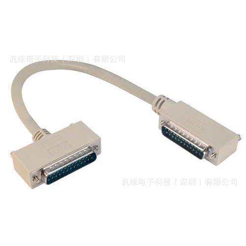 L-COM CSMNRA25-2MM 25针D-Sub线缆 DB25公头/直角2型出线公头