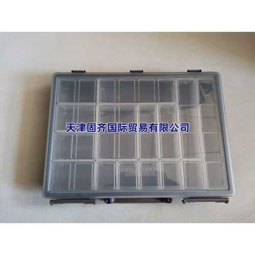 Raaco 15格透明塑料盒零件收纳盒 136211, 57mm x 338mm x 261mm