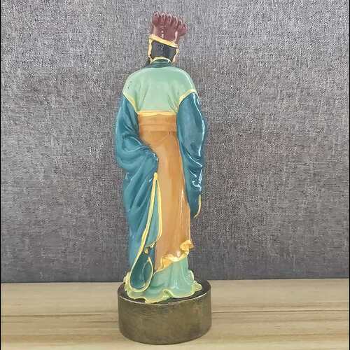 黄杨木彩绘诸葛亮摆件创意居家装饰雕刻工艺品手把件三人物孔明