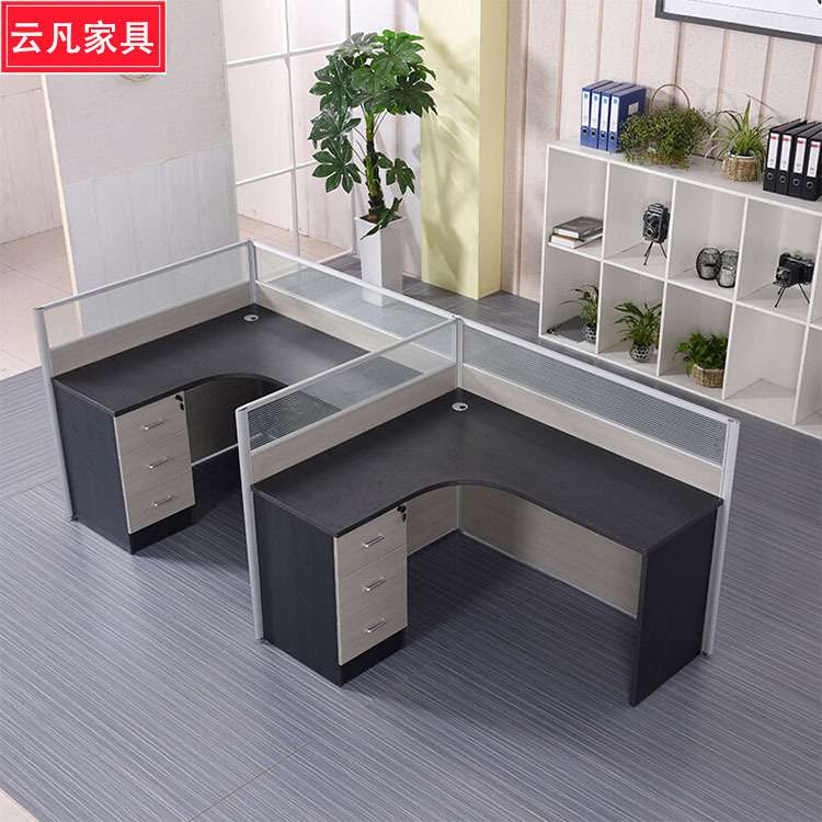 简约现代职员办公桌电脑隔断员工位屏风单人工作员工位财务桌