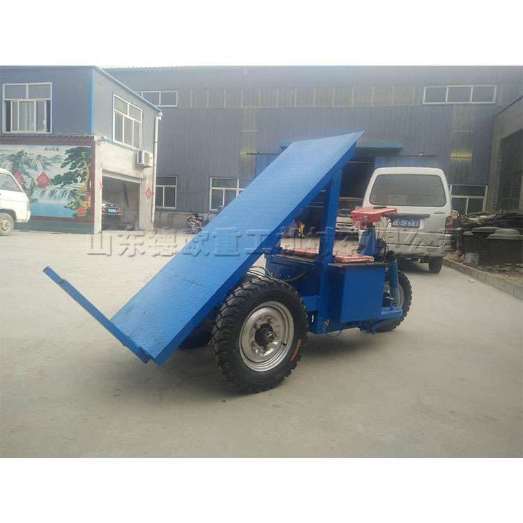 手摇自卸电动拉砖车 建筑工地空心砖背砖车 骑行式拉砖翻斗车