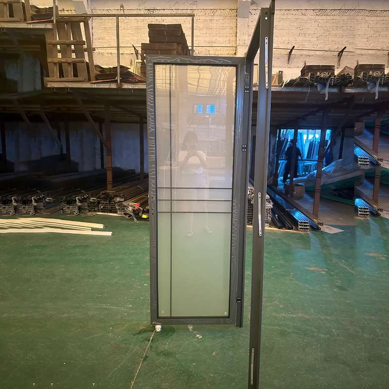 中窄平开门厨房门卫生间门厕所门钛镁合金双层钢化玻璃门简约现代