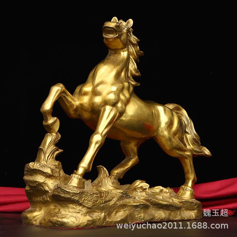 铜马摆件纯铜飞马生肖马家居马上赢立马发财马到成功家居摆件