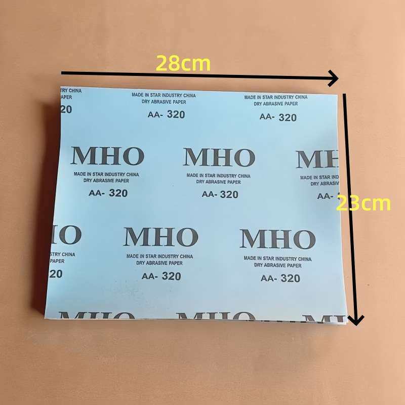 MHO白色干磨砂纸木工油漆打磨家具金属抛光沙皮纸墙面打磨砂纸
