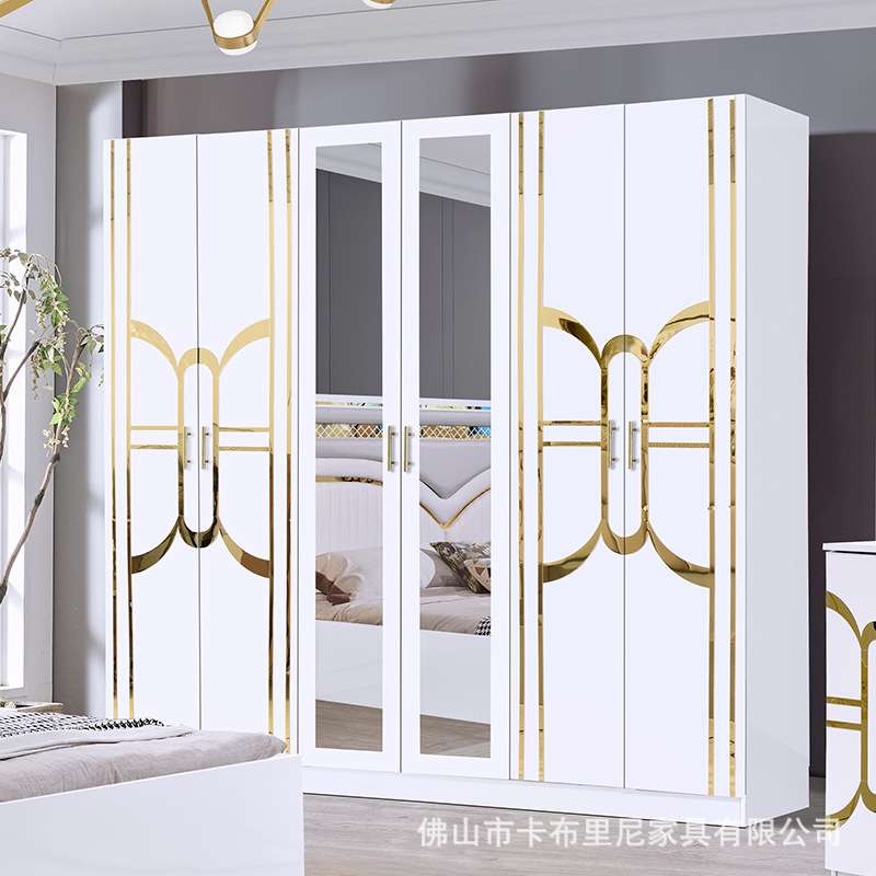 出口经济套房现代板式家具家用全屋主卧室组合布艺双人大床组收纳