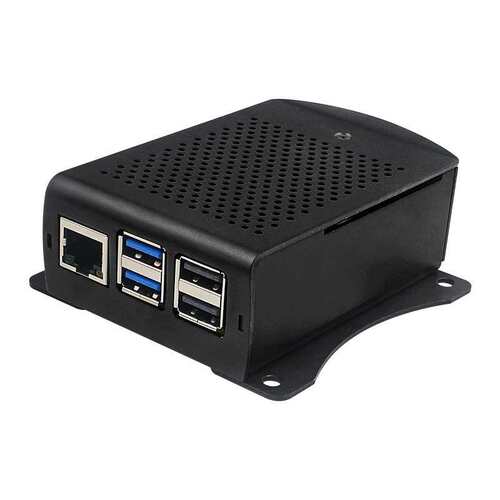 树莓派5网孔铝合金外壳 Raspberry Pi 5散热金属保护壳兼容散热器