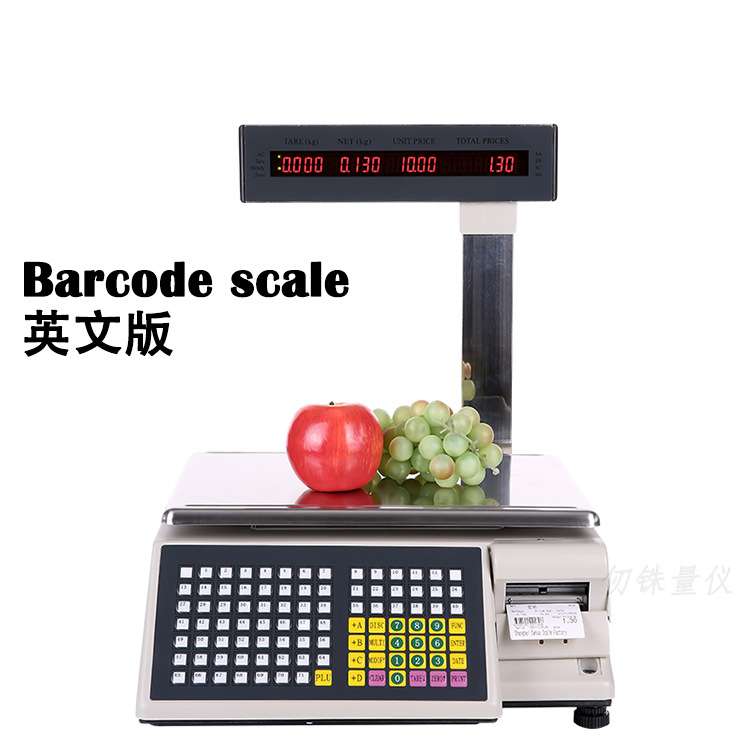 外贸英文版Barcode scale条码收银秤VietNam越南泰国零售收银秤重