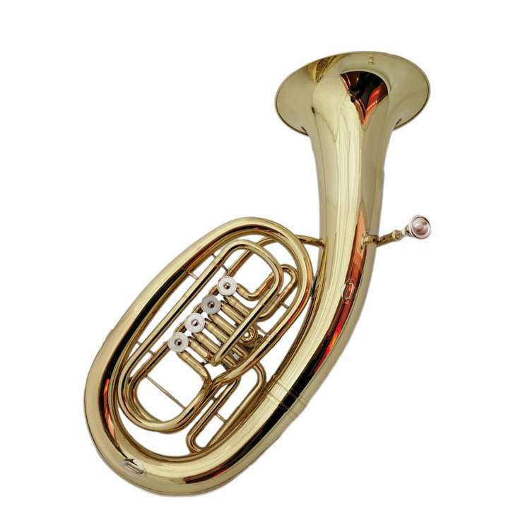 厂家 四扁键上低音大号乐器西洋铜管初学降B调金色洋号乐队