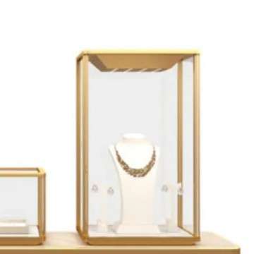 珠宝展示柜金银首饰展示柜带灯条黄金饰品展柜不锈钢玻璃展示柜