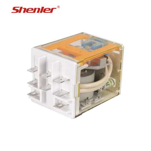 申乐REH小型电磁中间继电器dc24v3组常开16a/HH54P带LED