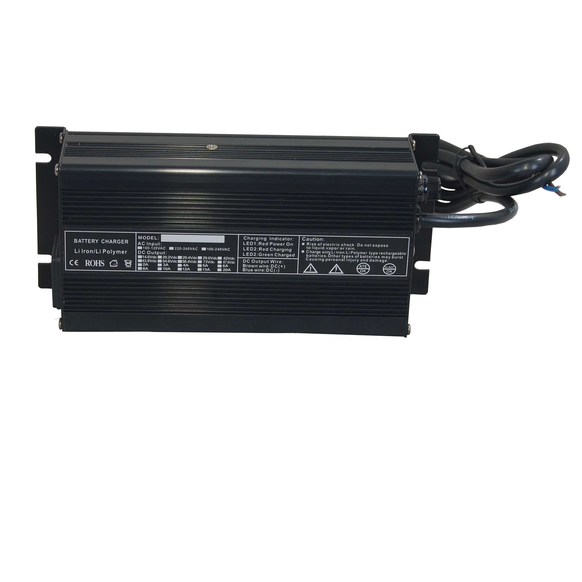 智能便携12V20A/24V10A/36V8A/48V5A电池充电器