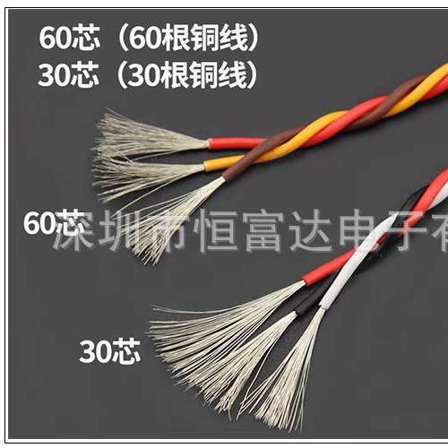 工厂供应26号30芯舵机绞线22号60芯航模绞线特软耐磨防水连接线束