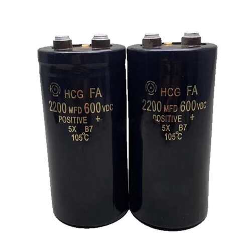 600V2200UF高压蓄能放电螺丝脚电解电容HCGFA大电流