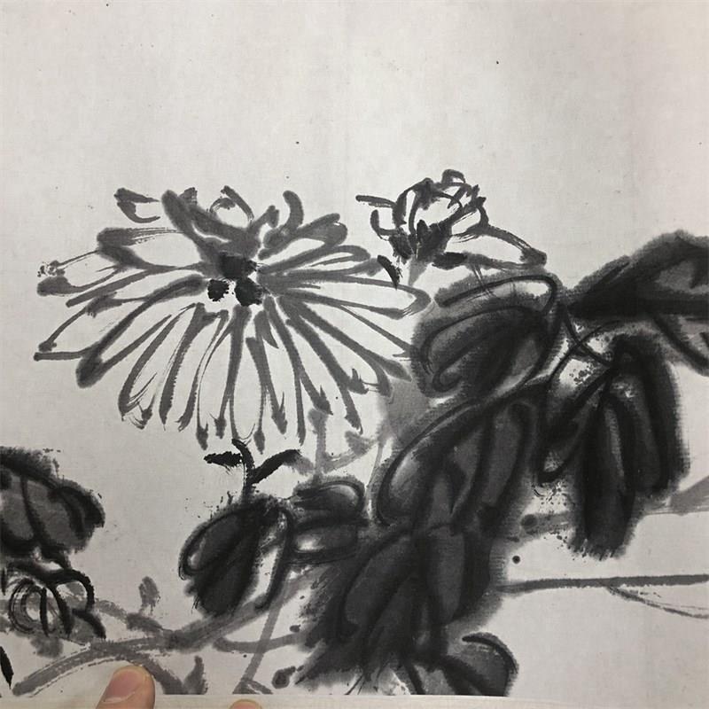 潘天寿 花鸟长卷国画水墨画写意画艺术微喷复制画宣纸画芯装饰画