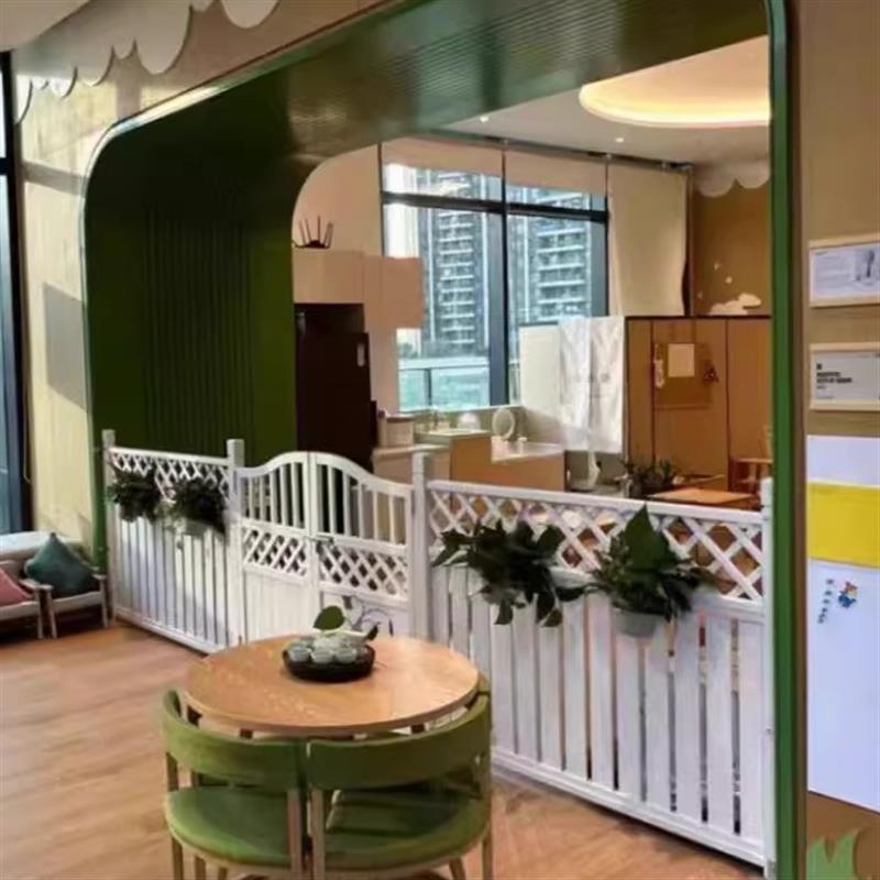 幼儿园学校实木围栏门 户外店铺门口防腐木栅栏护栏门 花园实木门