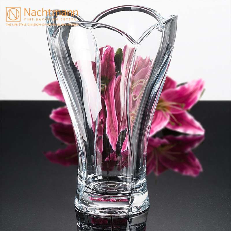 德国进口奈赫曼水晶玻璃花瓶家用水养插花瓶装饰品摆件