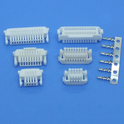 接插件1.0mm间距SHLD带锁扣连接器双排带扣SHLD插头8P-16P-40P