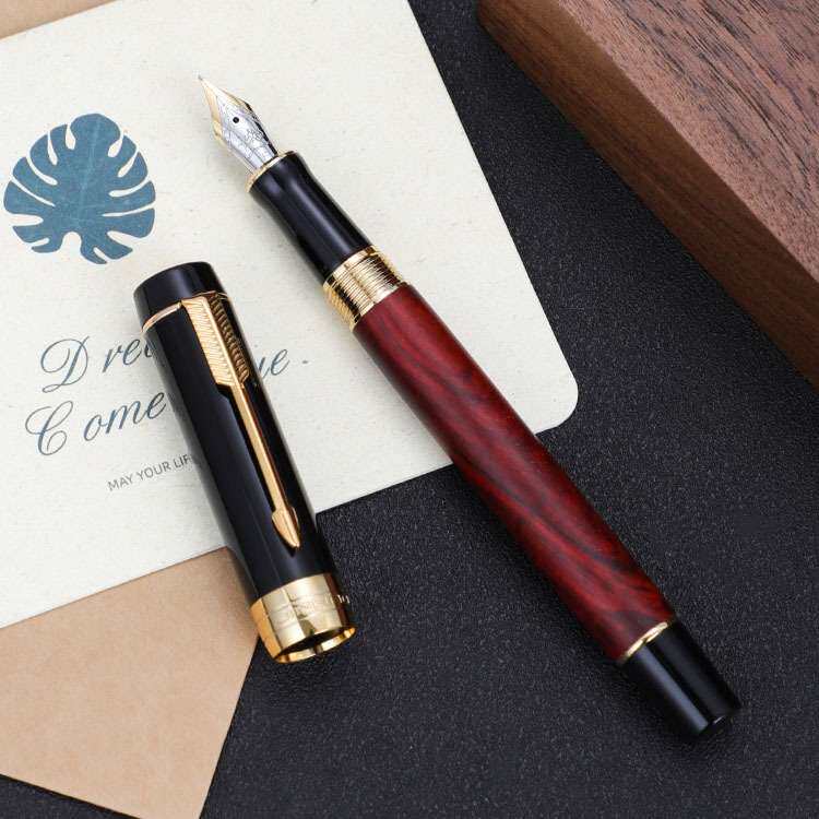 金豪100小世纪原木杆JINHAO新品 大师钢笔 豆腐100檀木工匠艺术品