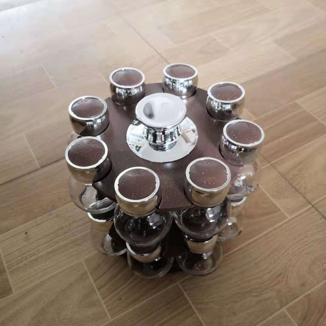 厨房用品小调味瓶组合小型调料罐带置物架盐罐调料盒调料缸调味料