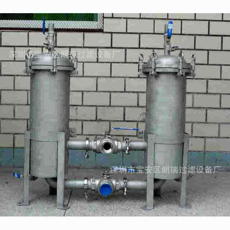 现货供应 不锈钢双管式胶水篮式过滤器 地下水除铁锰过滤器