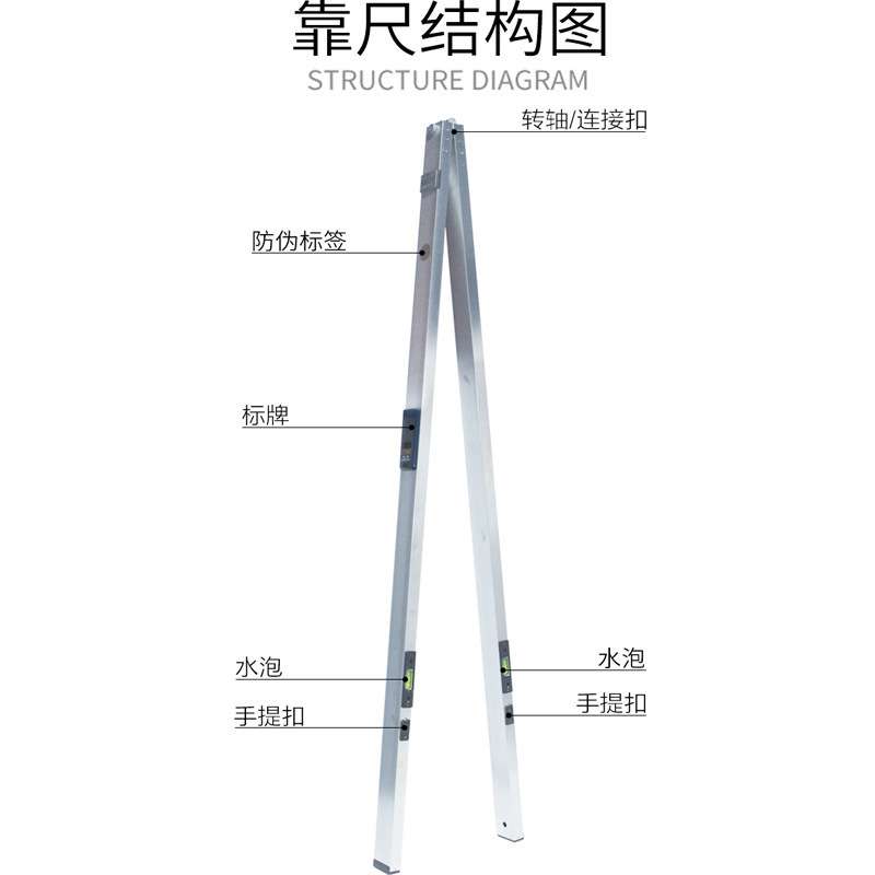 南方JZCG2型3米折叠建筑公路工程检测尺，3米靠尺，3米公路检测尺