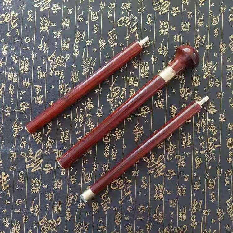 鸡翅木拐杖 三节旅行拐杖 紫光檀的文明棍 棍子