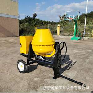 屹华 小型砂石柴油拌料机建筑工程混凝土搅拌机滚筒式物料混合机