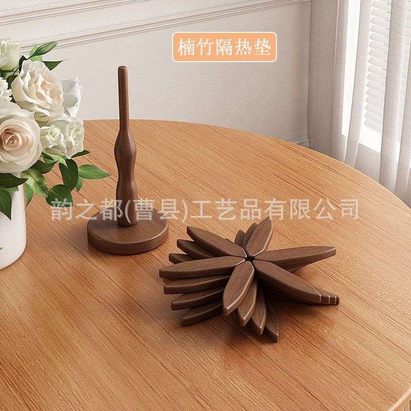 一棵树隔热垫楠竹圣诞树餐桌锅垫防烫餐垫耐高温桌面摆件木制木艺