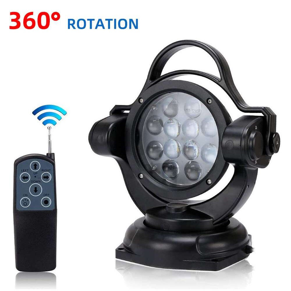 60W LED遥控探照灯360°可旋转船舶搜索灯车载吸顶射灯巡航工作灯