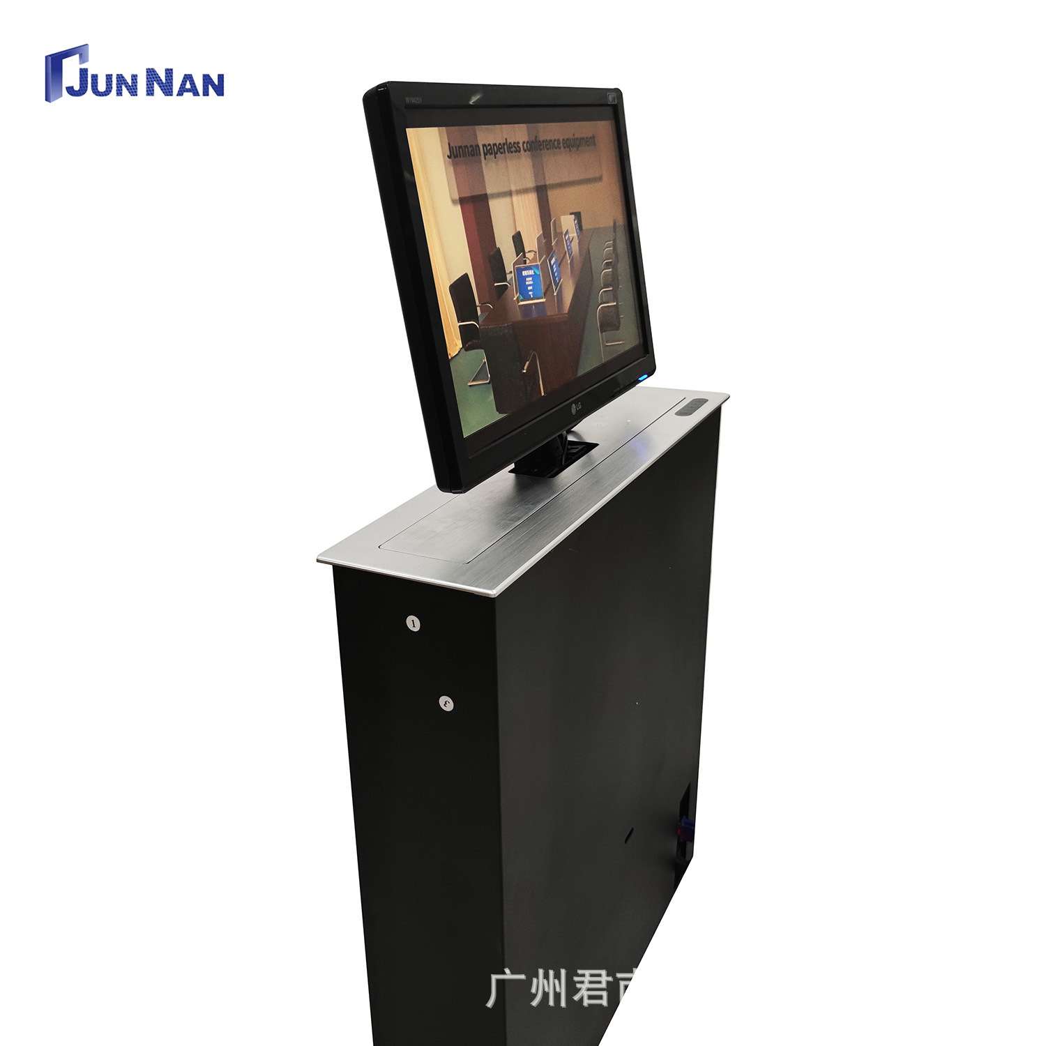 重庆市君南19/22/24/27寸常规升降器液晶屏会议桌电脑升降显示器