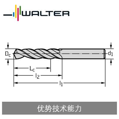 瓦尔特整钻 高速钢麻花钻 长型A1511