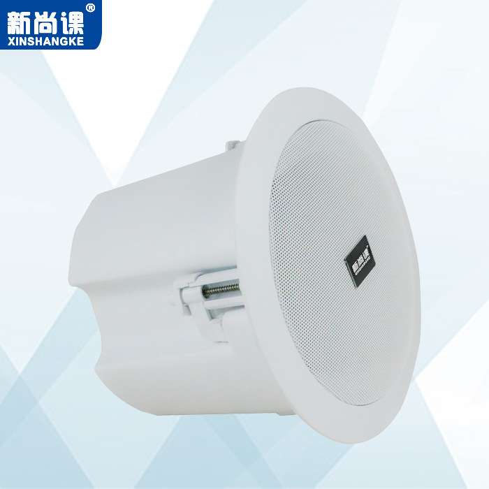 IP网络广播吸顶喇叭嵌入式天花吊顶音箱 POE网络吸顶壁挂喇叭音箱